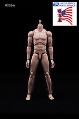 US 1/6 Male Figure Body Model Toy MX02-A Suntan Skin Flexible For 12″ Action Hot