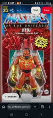 Mattel Masters of the Universe Jitsu Retro Play Action Figure Gold Red