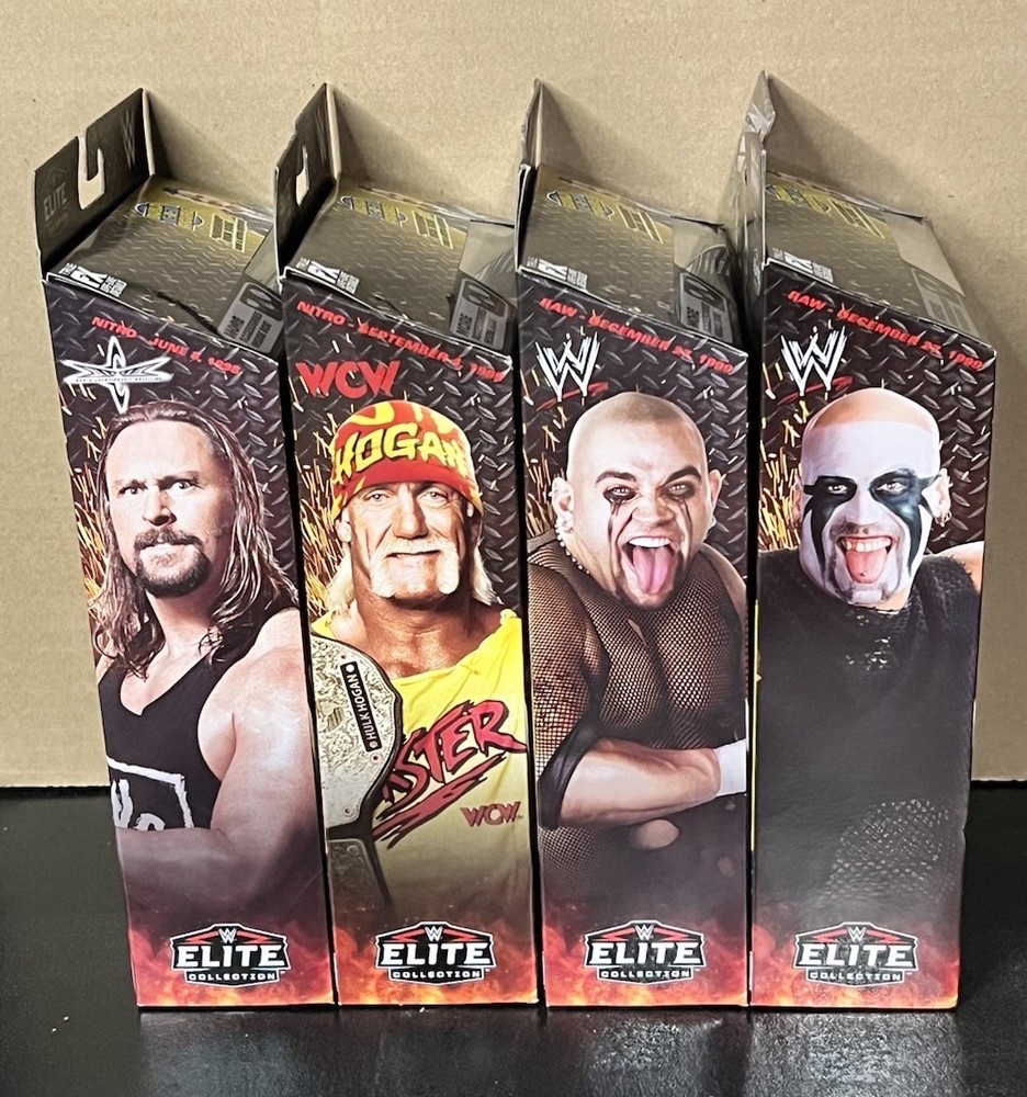 WWE Elite Monday Night Wars Complete Set of 4, (Series 11) w/ Rick Rude BAF
