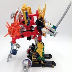 BANDAI Mini pla Megazord Power Rangers Samurai Super Sentai Shinkenger Haoh set
