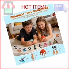 SOGLIM 24PCS Italian Brainrot Steal a Brainrot Toys, Brain Rot Toys, Tralalero T