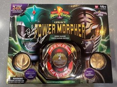 RARE Autographed Legacy Power Morpher Green/White Ranger Jason David Frank COA