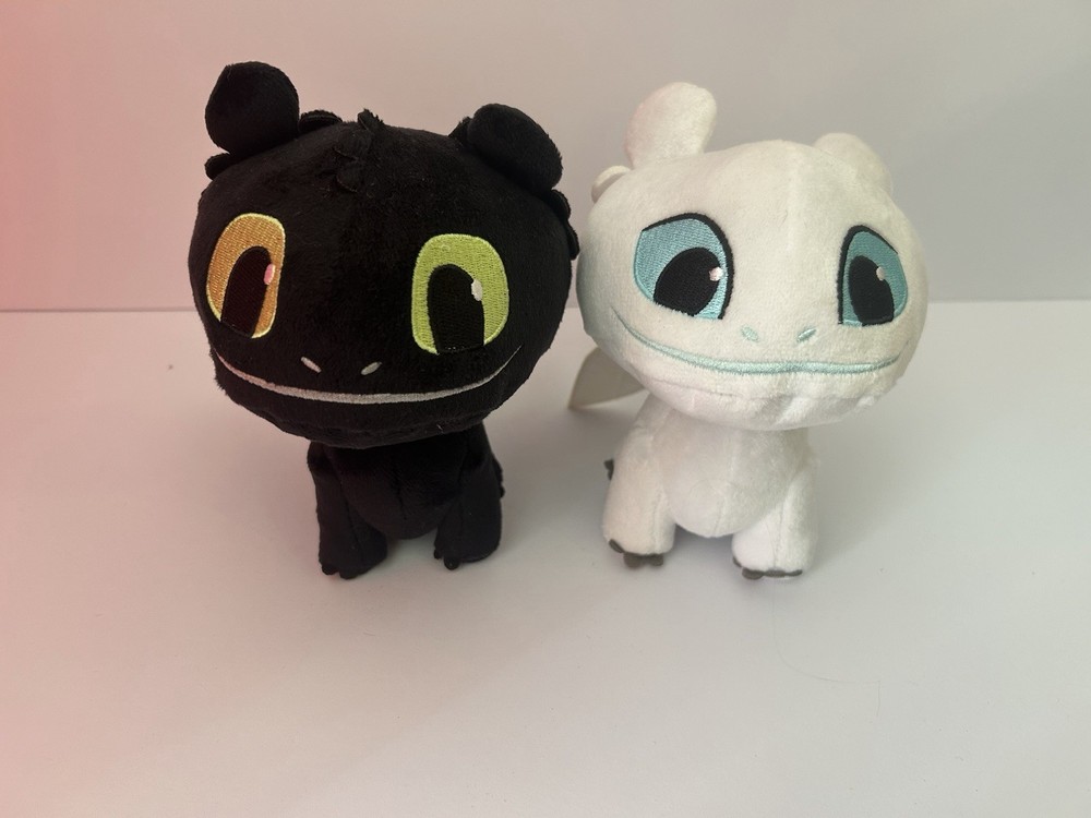 How To Train Your Dragon 3 Toothless Light Fury Plush Doll Sitting T4
