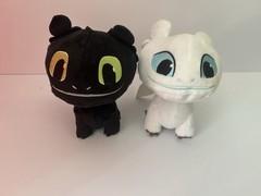 How To Train Your Dragon 3 Toothless Light Fury Plush Doll Sitting T4