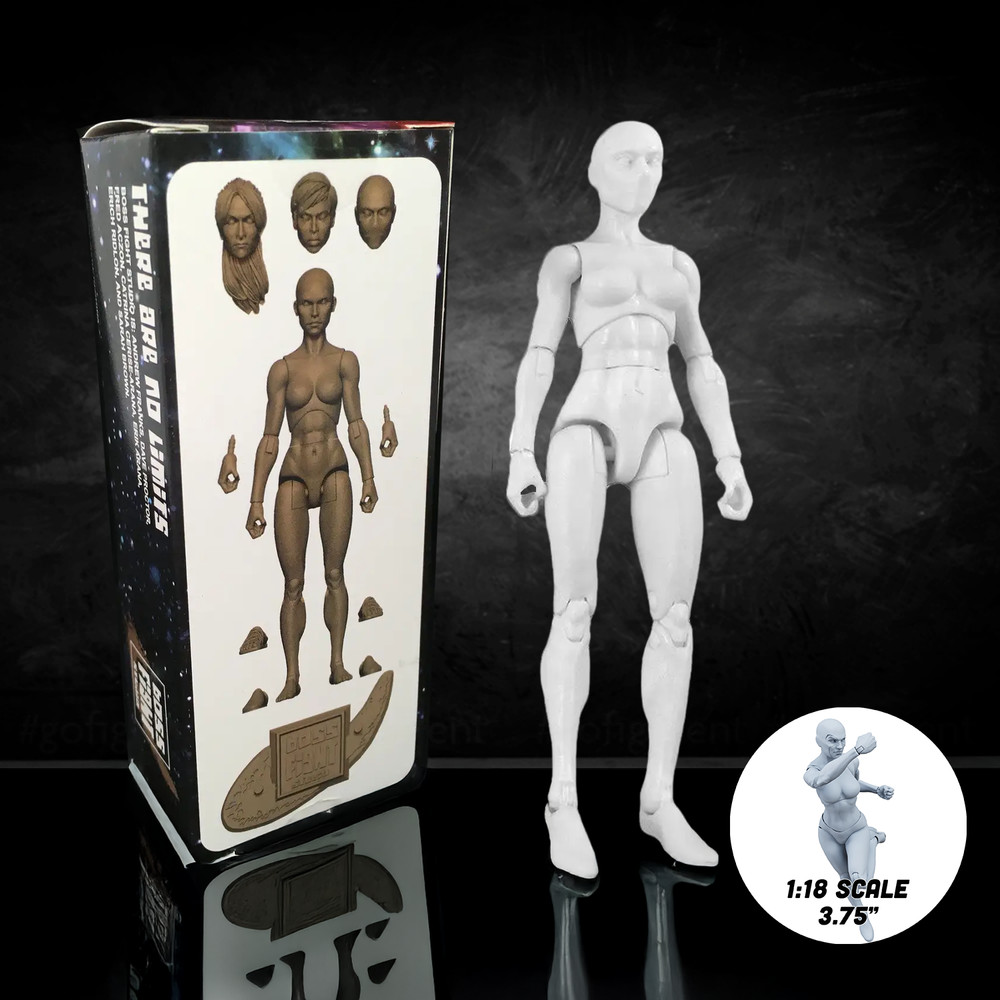 Vitruvian H.A.C.K.S. Character Blanks Cloud White Female 1:18 Scale Action