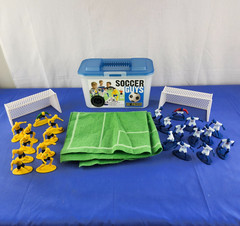 2005 Kaskey Kids Soccer Guys Blue & Yellow with Goals Field Players See Desc.