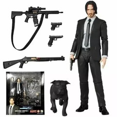 John Wick Chapter 2 Action Figure w/ Dog PVC Collectible Toy Gift for Fans