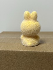 Yellow Flocked Sitting Bunny 1.5″ Mini Figure New