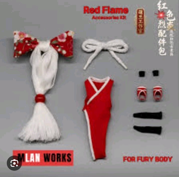 MLan Works Red Flame Accessories Kit for Fury Female body1/12 Scale SHIPS DAILY