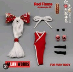 MLan Works Red Flame Accessories Kit for Fury Female body1/12 Scale SHIPS DAILY