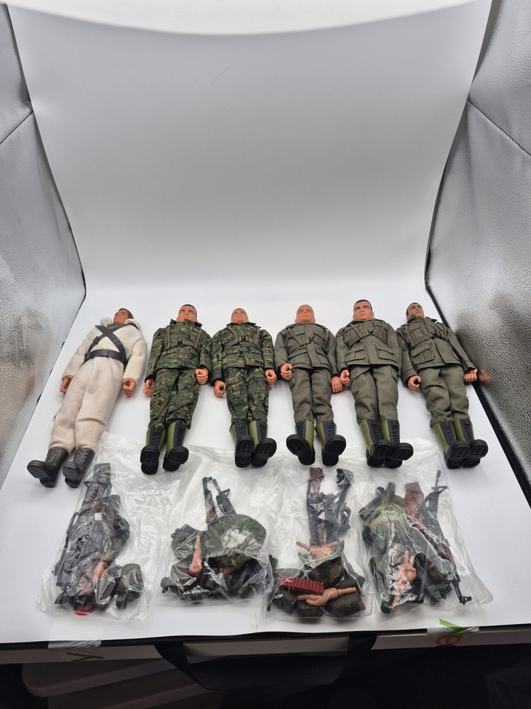 Lot of 21st Century Toys Vietnam Era US Soldier (4 with Accessories) + In Time