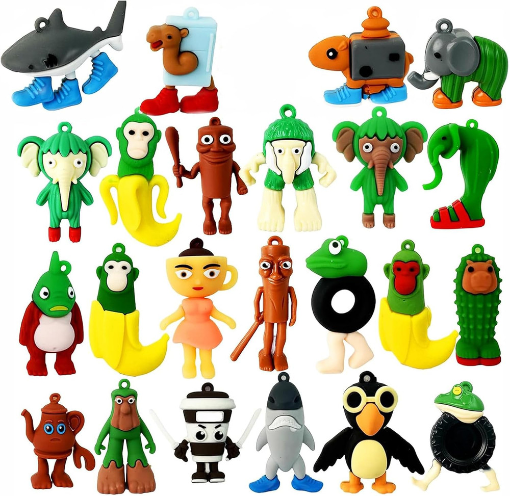 Italian Brainrot Toy,Tralalero Tralala Action Figures Keychain,Italian Brain Rot