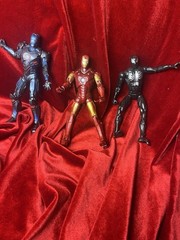 Marvel Legends Iron Man movie Figure Lot 6 Inch 2008 2002 Stealth Spiderman Dark