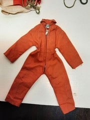 Original 1964 1967 GI Joe Fighter Pilot Action Figure w Full Uniform, Parachute