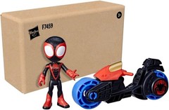 Miles Morales Action Figure with Toy Motorcycle, Preschool Toys, Ages 3 and Up