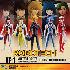 Robotech Transformable 1/100 Scale Veritech with Action Figure Pilots – New MIB