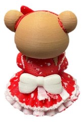 Valentine Bear Cute 3D Printed Teddy Bear with Heart Dress Valentine’s Day Gift