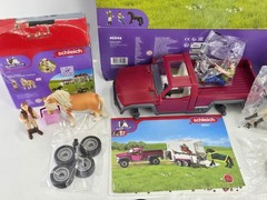 2 Lot Of Horse Club Trailer & Truck Playset with Horse & Rider Figurines + Extra