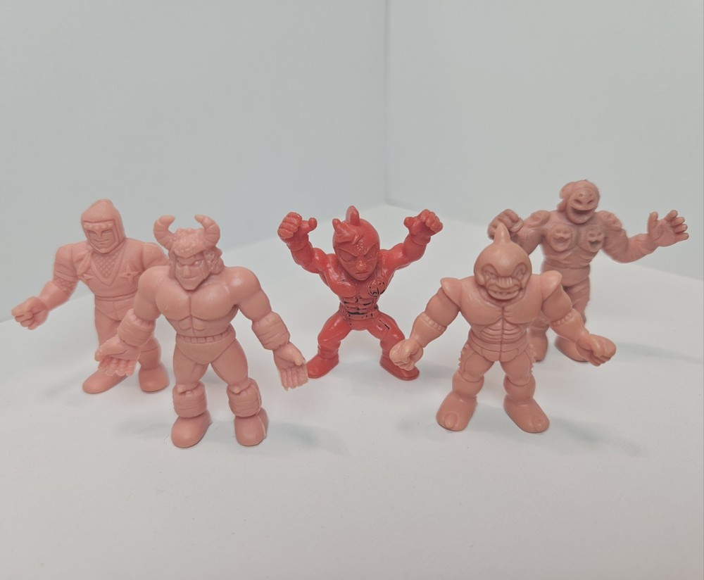 M.U.S.C.L.E. MEN Lot (5) 1980’s Vintage Wrestling Figures & 1 Ultimate Muscle