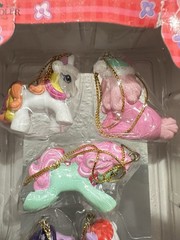 VTG My Little Pony Mini Holiday 5 Piece Ornament Set Kurt S. Adler 2004 Hasbro
