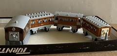 1992 Toby The Tram #7 Engine With 3 Cars From The Shining Time Station TV Series