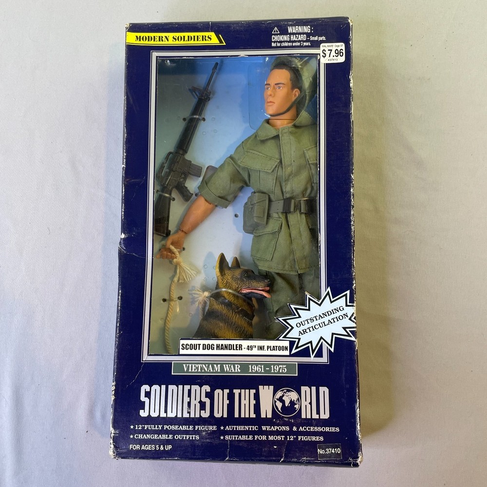 Soldiers Of The World Vietnam War Scout Dog Handler 49th Infantry Platoon Figure