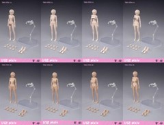 86TOYS T86-ST02-A 1/12 Pale Skin Medium Bust 6″ Female Figure Head Body Dolls