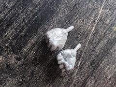 MARVEL LEGENDS MALE FIST HANDS METTALIC SILVER ONLY CUSTOM FODDER