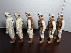 VINTAGE KENNER STAR WARS 1980 HOTH REBEL SOLDIER COMMANDER ARMY LOT 6 FIGURES