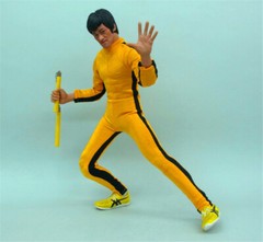 Bruce Lee Game of Death 1/6 Yellow Bodysuit Costume For Action Figure Model 30cm