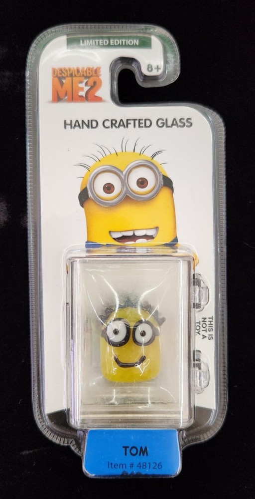 TOM Minions Despicable Me 2 Mini Glass Figurine Ltd. Edition #48126 NEW GIFT