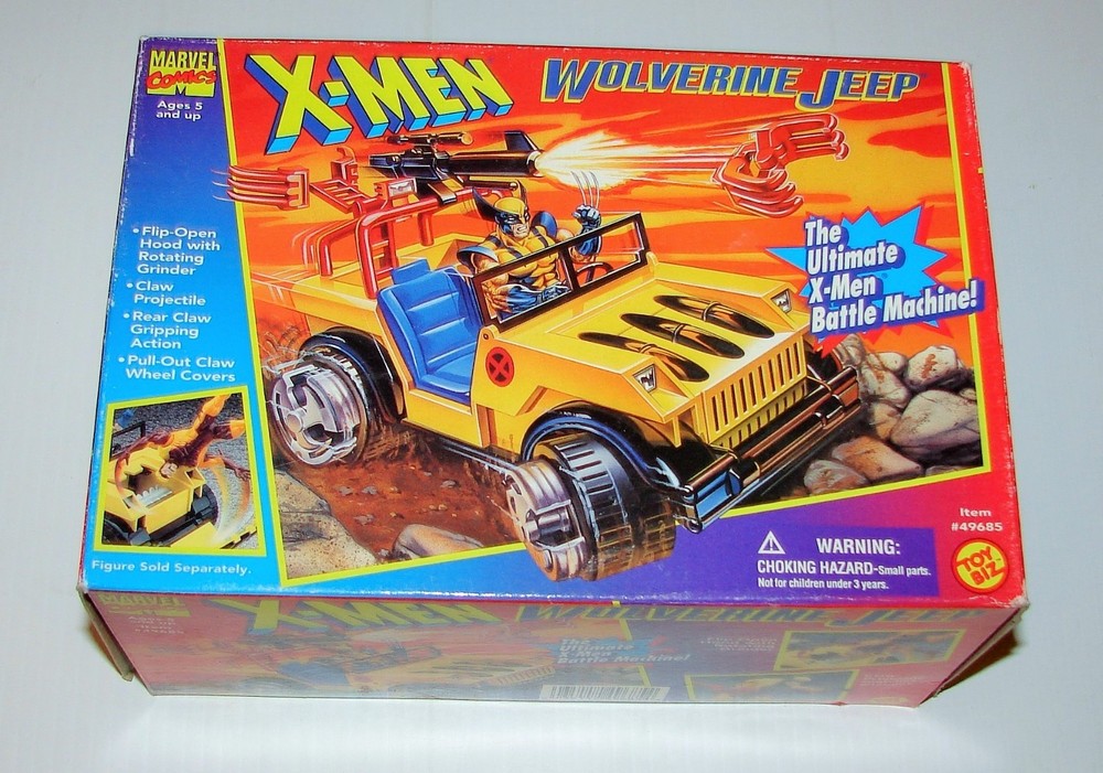 X-MEN Wolverine Jeep + Box Marvel Comics 1995 Toy Biz