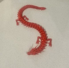 16 Inch Red Dragon 3d Printed