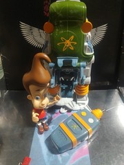The Adventures of Jimmy Neutron Boy Genius Robo Walker & More Toy & Figure Lot!