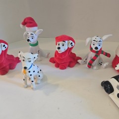 Disney 101 Dalmatians PVC Toys Figures Dog Lot Of 9 Cake Topper Car Dogs Puppy