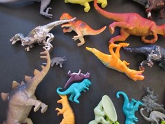 Vintage Plastic & Rubber Dinosaur Toys Lot 37 Big & Small