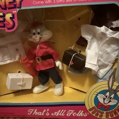 Rare 1989 Lucky Bell Looney Tunes Bugs Bunny Deluxe Gift Set Medical Set