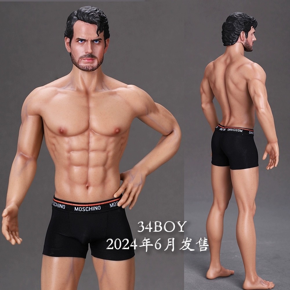 LDDOLL 34Boy 1/6 Steel Bone Finger Bone Seamless Muscular Man Body For 12″Figure