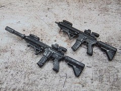 Custom 1:12 Scale Weathered HK 416 Assault Rifle Combo Set for 6″ Marvel Legends
