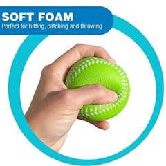 Kids Soft Foam Baseballs, 6 Pack | Safe & Soft Baseballs for T Ball & Toddler