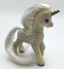 My Little Pony G2 Princess Silver Swirl SILVER Unicorn Horn Star Barrettes 1997