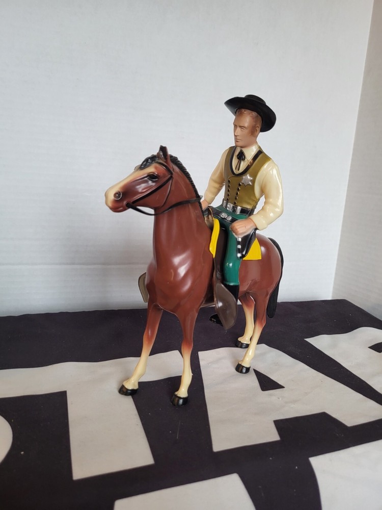 Wyatt Earp w Hat 1950s HARTLAND PLASTICS Vintage Original Item