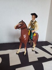 Wyatt Earp w Hat 1950s HARTLAND PLASTICS Vintage Original Item