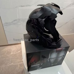 Iron Man Autoking Full Black MK5 Helmet Electronic Voice Activated Cosplay Mask