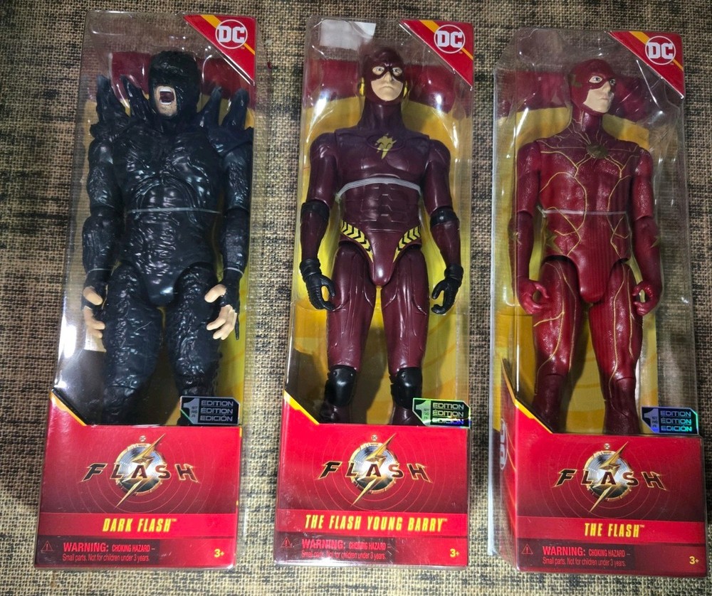 DC Comics 1st Edition 11 in. Action Figures Flash & Related Characters Lot of 3