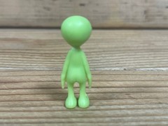 Alien Martian Green Glow In The Dark Action Figure 1.5” Outer Space Man UFO Toy