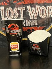 Jurassic World 1997 Burger King Paper Drink Cup & French Fry Holder (1) of Each