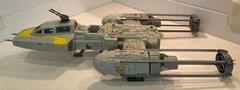 Vintage 1983 Star Wars ROTJ Y-Wing Fighter working sound & gun movement