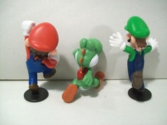 Nwot Nintendo Super Mario Bros. PVC Figure Lot, Mario, Luigi, Yoshi