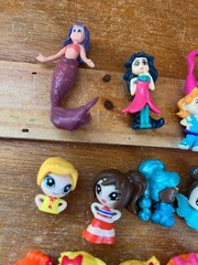 Lot of Mini Vinyl Plastic La La Loopsy & Friends Princess Mermaid Play Figures –
